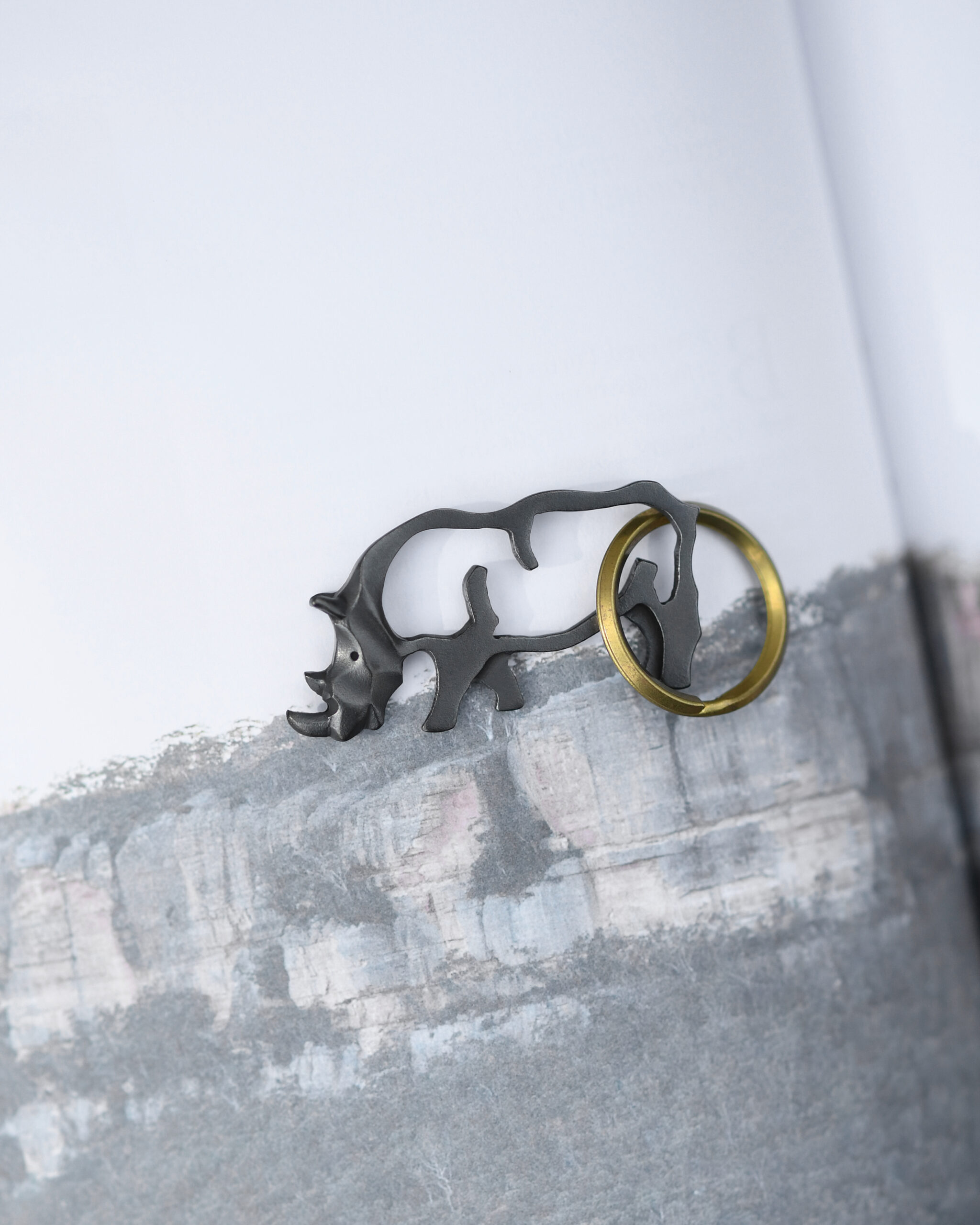 サイのキーホルダー/Rhino Keychain